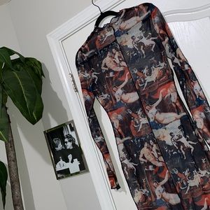 Mesh maxi dress